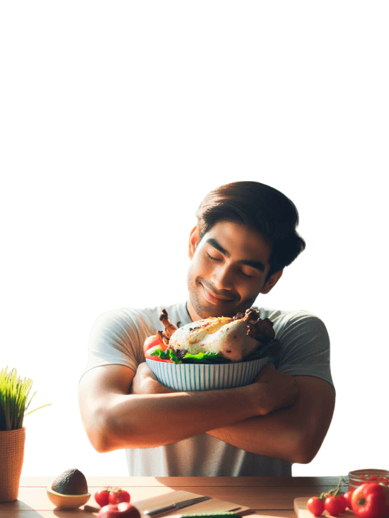 Mejora tu relación con la comida abrazo. Nery Acevedo